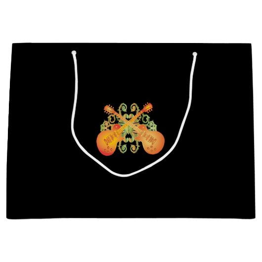 オレンジ日が差すことギタズ信じられないほどの予算 ラージペーパーバッグ (正面)