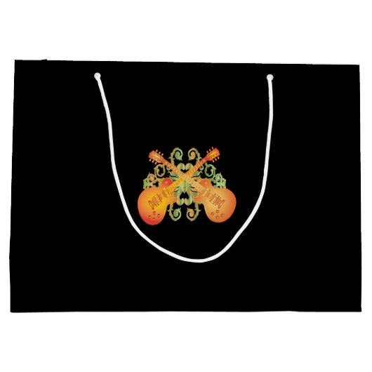 オレンジ日が差すことギタズ信じられないほどの予算 ラージペーパーバッグ (裏面)