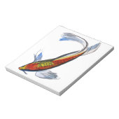 オレンジ日本のコイ水彩鯉アート ノートパッド (回転)