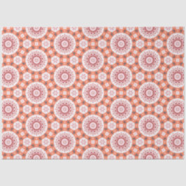 オレンジ日本の色の白い切り離し花のデザイン 薄葉紙