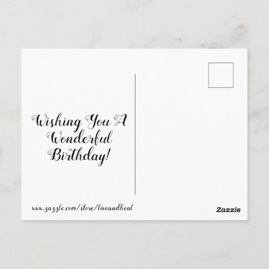 オレンジ日本の色の着物プリント花 ポストカード (裏面)