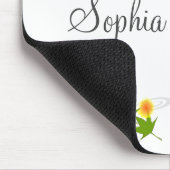 オレンジ日本の色の花は白 マウスパッド (コーナー)