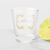 オレンジ日本の色の花 ショットグラス (裏面)