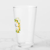 オレンジ日本の色の花 タンブラーグラス (左)