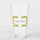 オレンジ日本の色の花 タンブラーグラス (正面)