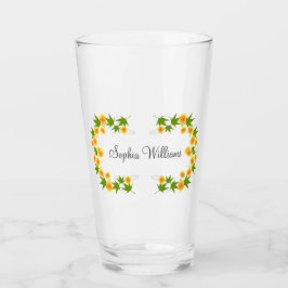 オレンジ日本の色の花 タンブラーグラス