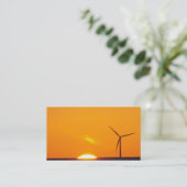 オレンジ日没の名刺 名刺 (スタンド正面)