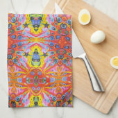 オレンジ星の島2 キッチンタオル (四つ折り)