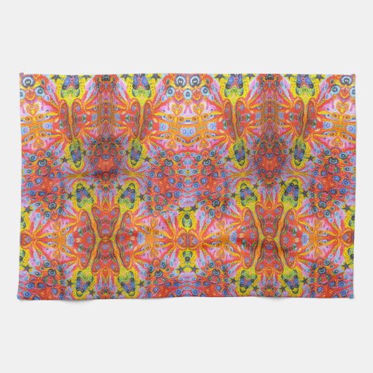 オレンジ星の島3 キッチンタオル (横)