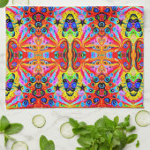 オレンジ星の島 キッチンタオル (折り畳み)