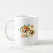 オレンジ春の花ブーケfor You コーヒーマグカップ (左)