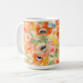 オレンジ春の花 コーヒーマグカップ (正面左)