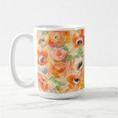 オレンジ春の花 コーヒーマグカップ (左)