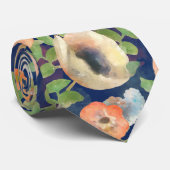 オレンジ春の花 ネクタイ (ロール)