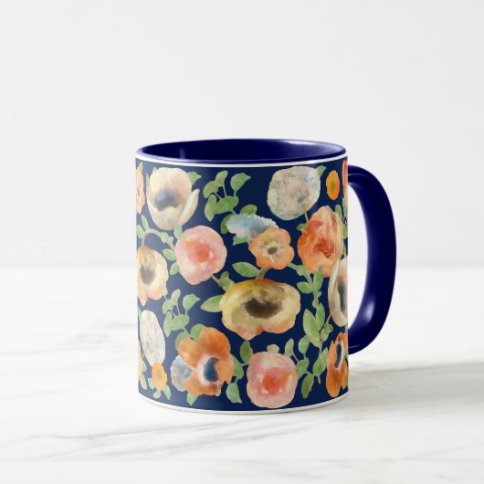 オレンジ春の花 マグカップ (正面右)