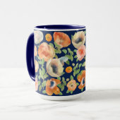 オレンジ春の花 マグカップ (正面左)