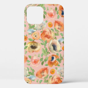 オレンジ春の花 iPhone 12ケース