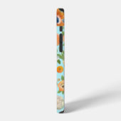 オレンジ春の花 iPhoneケース (左側面)