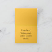 オレンジ春フラッシュアフリカデイジークローズアップ写真 カード (内部)