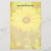 オレンジ春フラッシュアフリカデイジーフォトカスタム 便箋 (正面)