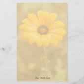 オレンジ春フラッシュアフリカデイジー写真テンプレート 便箋 (正面)