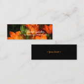 オレンジ春1 -花の写真 スキニー名刺 (正面/裏面)