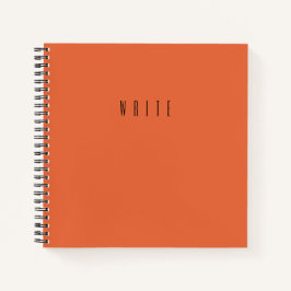 オレンジ書タイポグラフィ文字 ノートブック