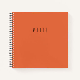 オレンジ書タイポグラフィ文字 ノートブック