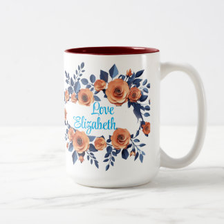 オレンジ最高のバラマムエバーエンチャントフローラマザー ツートーンマグカップ