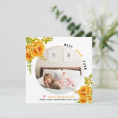 オレンジ最高の色の花Mom Ever Mother's Day photo Ho シーズンカード (スタンド正面)