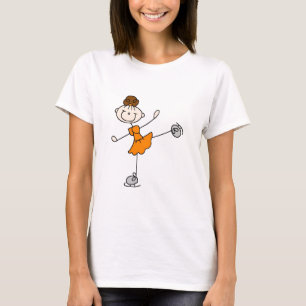 オレンジ服のフィギュアスケート選手のTシャツおよびギフト Tシャツ