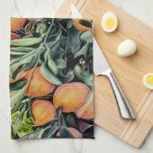 オレンジ木 キッチンタオル (四つ折り)