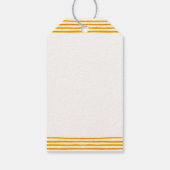 オレンジ来色かわいい息子の赤ちゃんシャワー ギフトタグ (裏面)