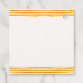 オレンジ来色かわいい息子の赤ちゃんシャワー フェイバータグ (裏面)