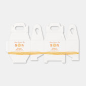 オレンジ来色かわいい息子の赤ちゃんシャワー フェイバーボックス (折り畳みなし)