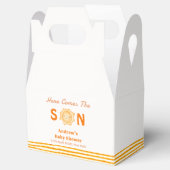 オレンジ来色かわいい息子の赤ちゃんシャワー フェイバーボックス (オープン)