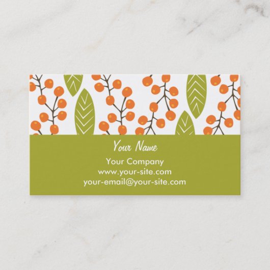 オレンジ果実の名刺 名刺 (正面)