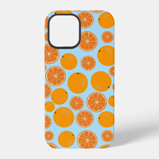 オレンジ果実パターン iPhoneケース (裏面)