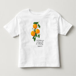 オレンジ果実 創世記12:2 トドラーTシャツ
