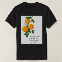 オレンジ果実 創世記12:2 Tシャツ