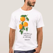 オレンジ果実 創世記12:2 Tシャツ (正面)