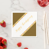 オレンジ柄のナプキンでアクセント付き スタンダードカクテルナプキン (インサイチュ)