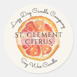 オレンジ柑橘系のキャンドルメーカー向けパッケージシール ラウンドシール