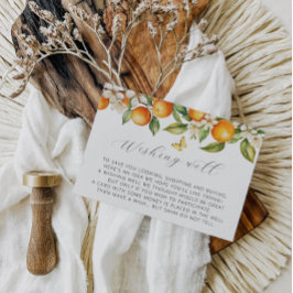 オレンジ柑橘系の夏は良い赤ちゃんシャワーを望む エンクロージャーカード