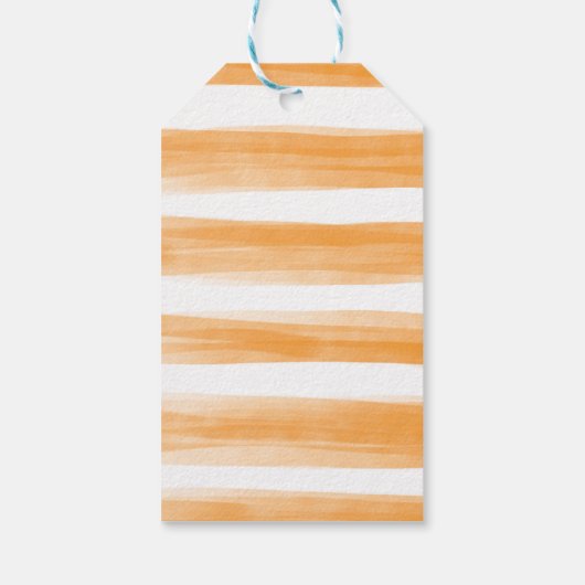 オレンジ柑橘系ウッドランド夏の赤ちゃんシャワーの好意 ギフトタグ (裏面)