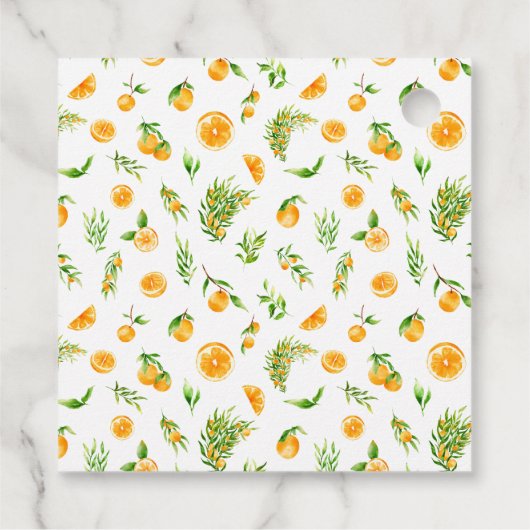 オレンジ柑橘系ブライダルシャワーサンキュー フェイバータグ (裏面)