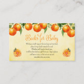 オレンジ柑橘系ベビーシャワーフルーツブックベビー エンクロージャーカード (正面)