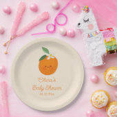 オレンジ柑橘系ベビーシャワー ペーパープレート (パーティー)