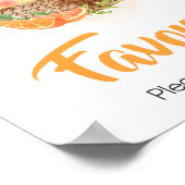 オレンジ柑橘系リトルかわいこちゃんベビーシャワーウィビリティー ポスター (角)