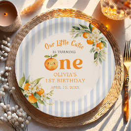 オレンジ柑橘系リトルキューティー 誕生日 ペーパープレート